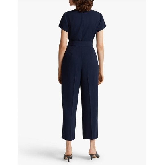 Club Monaco Hidden Zip Jumpsuit Navy Blue - Picture 2 of 7